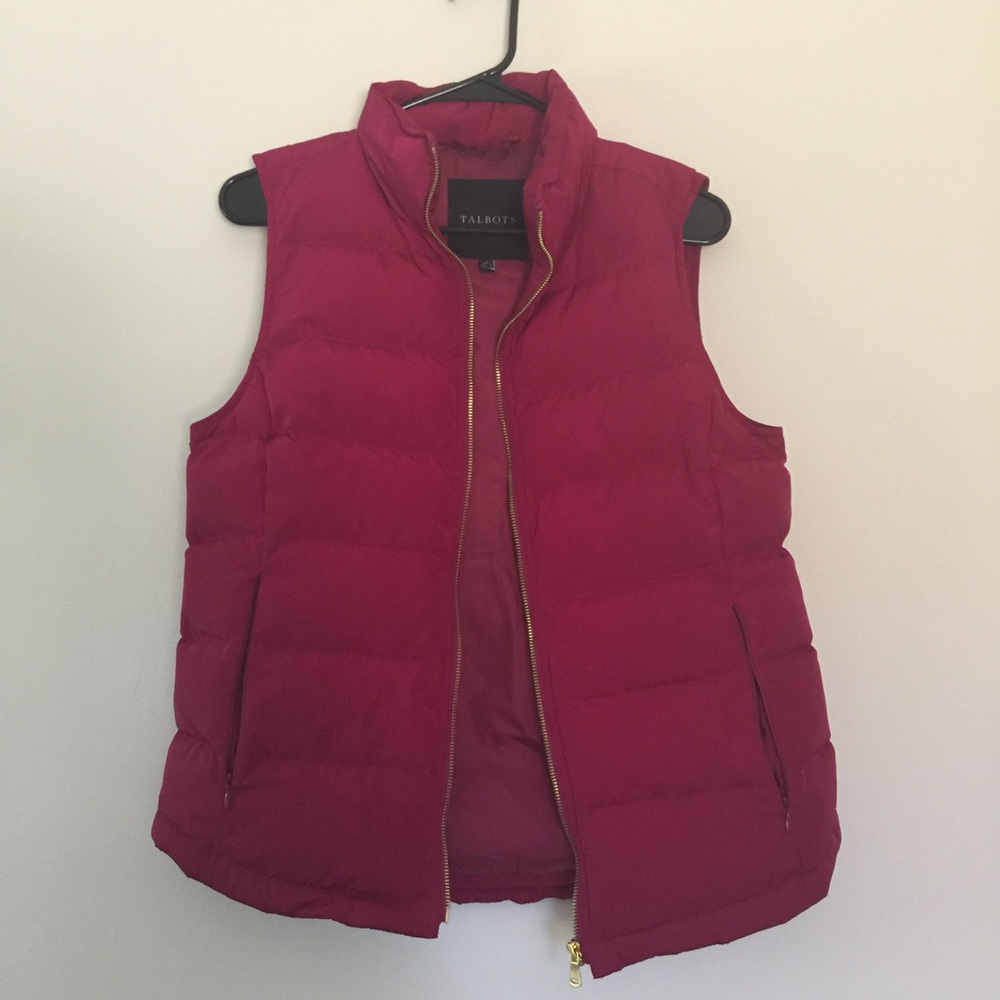 Talbots Pink Puffer Vest